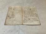 Handschrift, Oud-Nederlands, 16e eeuw., Antiek en Kunst, Verzenden