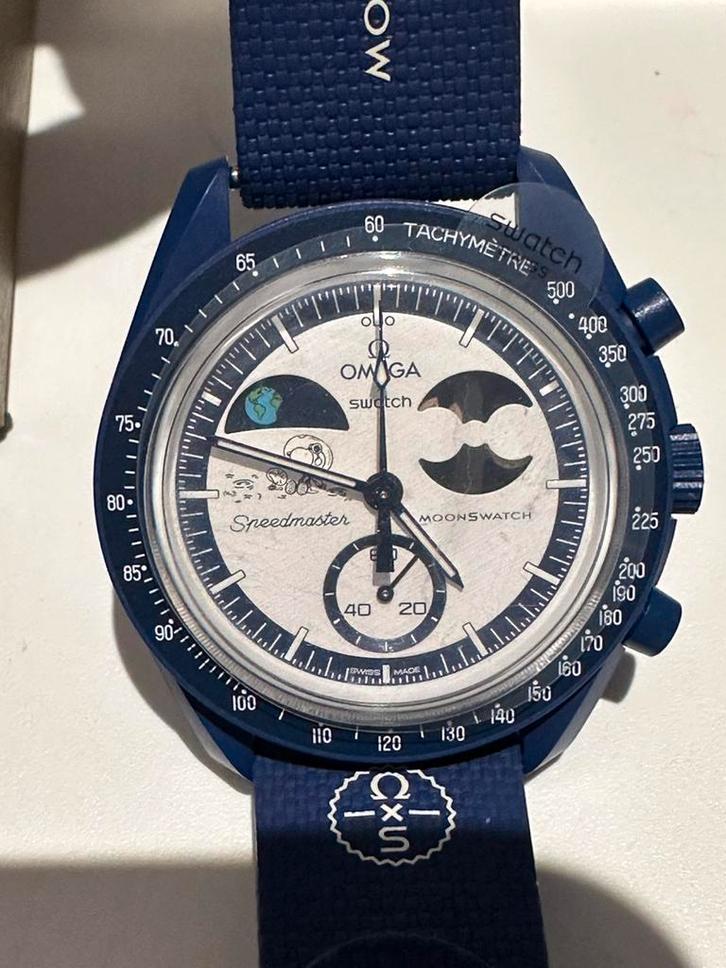 Omega x Swatch “Mission to earthphase” Moonshine gold, Handtassen en Accessoires, Horloges | Kinderen, Nieuw, Ophalen