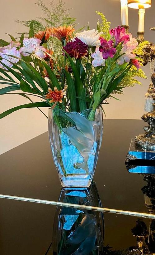 Vase Dauphins  Cristal, Antiek en Kunst, Antiek | Glaswerk en Kristal, Ophalen