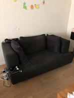 Fauteuil 2 places en tissu noir, Maison & Meubles, Enlèvement, Utilisé