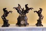 ✔️"Les Chevaux De Marly” open haardset XIXe, Verzenden