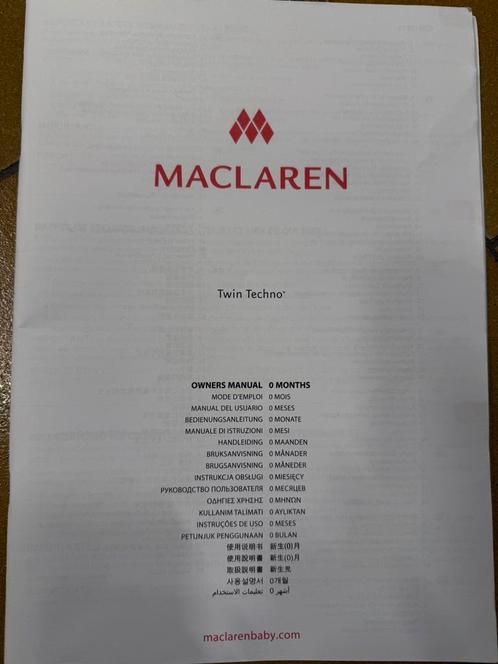 Maclaren Twin Techno Duo Buggy Zwart, Kinderen en Baby's, Buggy's, Gebruikt, Maclaren, Duomodel, Regenhoes, Voetenzak, Zonnekap