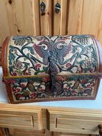 kist leder handgemaakt schatkist, Ophalen of Verzenden