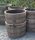 Eiken kuipen als planter, Tuin en Terras, Ophalen, Zo goed als nieuw