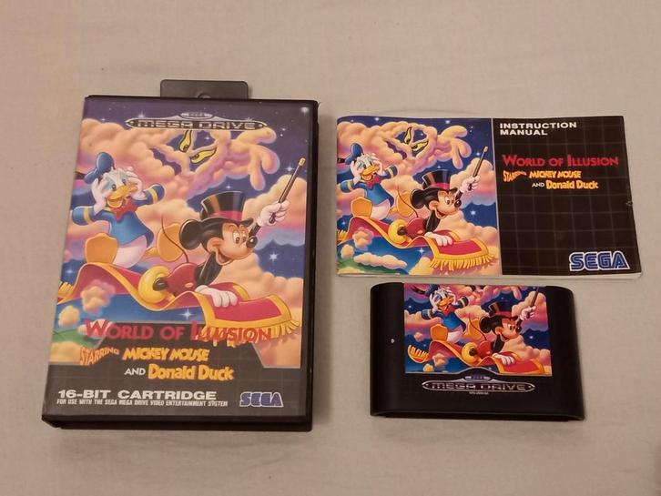 SEGA Mega Drive - World of illusion, Games en Spelcomputers, Games | Sega, Gebruikt, Mega Drive, Platform, 2 spelers, Vanaf 3 jaar