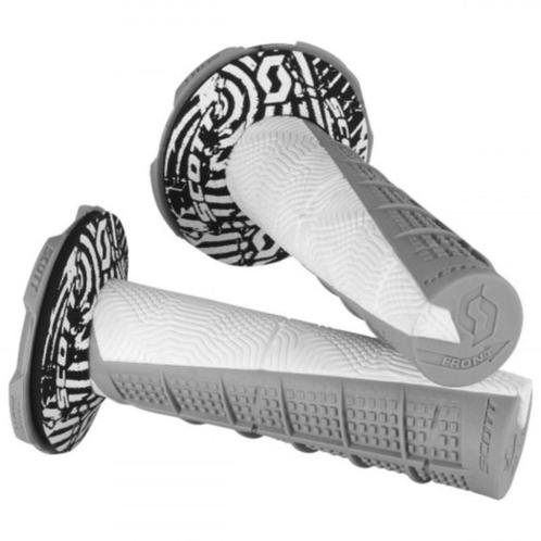 Poignées Scott Deuce MX Grips - Gris/Blanc, Motos, Tuning & Styling, Enlèvement ou Envoi