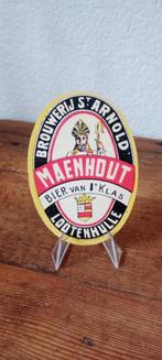 Brouwerij oud bierlabel Maenhout, Verzenden, Zo goed als nieuw, Overige typen, Overige merken
