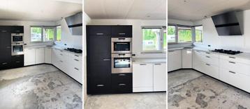 Prachtige design L keuken 324 x 326 of 204 x 486 natuursteen