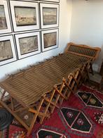 ANTIEK WO1 VOUWBED HARMONICA BED HOUT MILITAIR, Ophalen