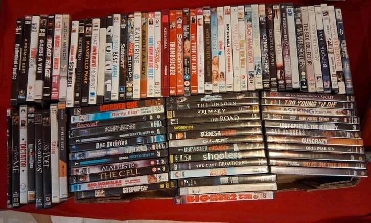 Hele doos dvd's (ca. 90 stuks) voor 15€ of uit te kiezen, Cd's en Dvd's, Dvd's | Actie, Gebruikt, Actiekomedie, Vanaf 6 jaar, Ophalen of Verzenden