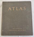 Vintage atlas aarde Europa Afrika, Gelezen, Overige atlassen, 1800 tot 2000, Elsevier