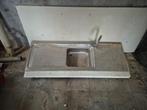 Inox wasbak, Doe-het-zelf en Bouw, Ophalen, Gebruikt, Inox, Wastafel