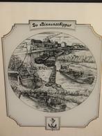 De binnenschipper glasgravure Gerard Swaenepoel., Collections, Marine, Comme neuf, Carte, Photo ou Gravure, Enlèvement ou Envoi