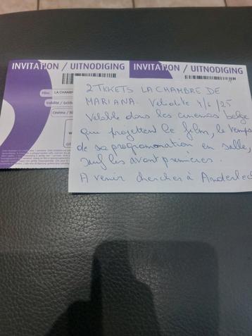 2 invitation la chambre de mariana, Tickets & Billets