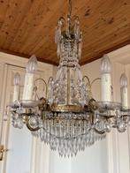 Kristallen luchter, Huis en Inrichting, Lampen | Kroonluchters, Ophalen, Zo goed als nieuw, Glas, Klassiek