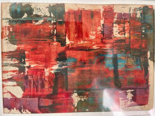 Abstract schilderij Marcel Delmotte,  begin jaren ‘60, Antiek en Kunst, Kunst | Schilderijen | Abstract, Ophalen of Verzenden
