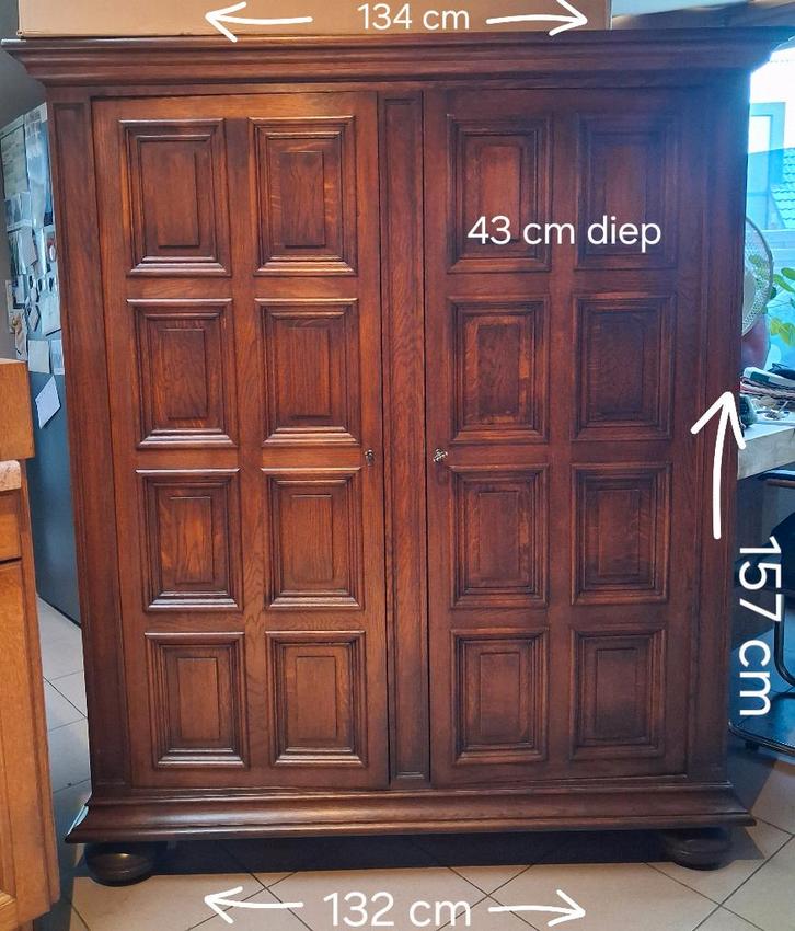Grote stevige kast, Huis en Inrichting, Kasten | Kleerkasten, Gebruikt, 150 tot 200 cm, 100 tot 150 cm, 25 tot 50 cm, Met deur(en)