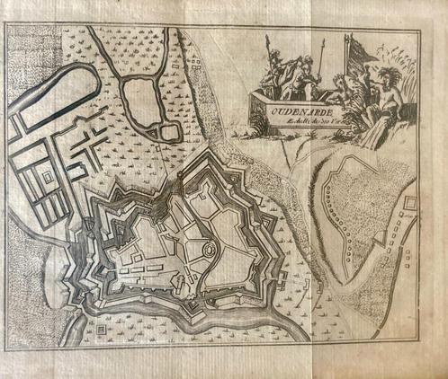 Vestingsplan Oudenaarde uit 1750 – Spanoghe/Harrewijn, Antiek en Kunst, Kunst | Etsen en Gravures, Ophalen of Verzenden