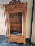 Antieke vitrinekast, eiken en in goede staat, Ophalen