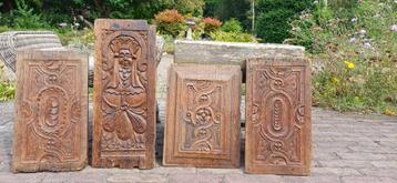 KOOPJE! 4x 18de eeuwse houten paneel beschikbaar voor biedingen