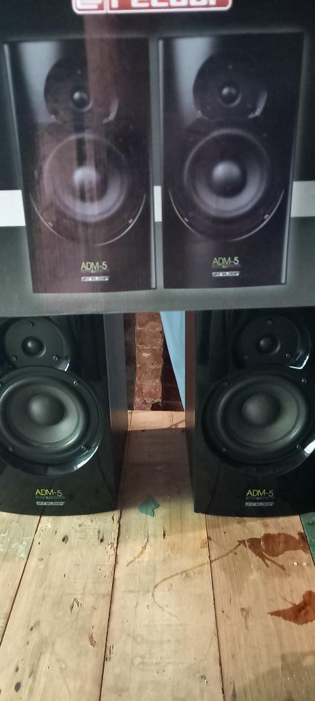 actieve spspeaker luidspreker monitor reloop adm 5 dj monito, Audio, Tv en Foto, Luidsprekerboxen, Gebruikt, Front, Rear of Stereo speakers