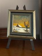 Klassiek schilderij handgeschilderd sneeuwlandschap, Antiek en Kunst, Ophalen