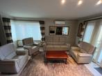 Volledige lederen salon (3-zit en 3x 1-zit), Huis en Inrichting, Ophalen, Zo goed als nieuw, Leer, Hedendaags