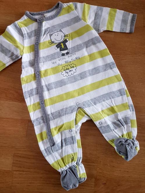 ORCHESTRA - Joli pyjama ligné blanc/gris/vert - T.3 mois/60, Enfants & Bébés, Vêtements de bébé | Taille 62, Utilisé, Garçon ou Fille