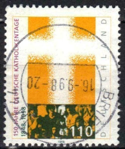 Duitsland 1998 - Yvert 1827 - Duitse katholieken (ST), Timbres & Monnaies, Timbres | Europe | Allemagne, Affranchi, Envoi