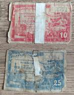 10 + 25 centiemen Brasschaat - Noodgeld 1918, Ophalen of Verzenden, Overige soorten, Kunstobject