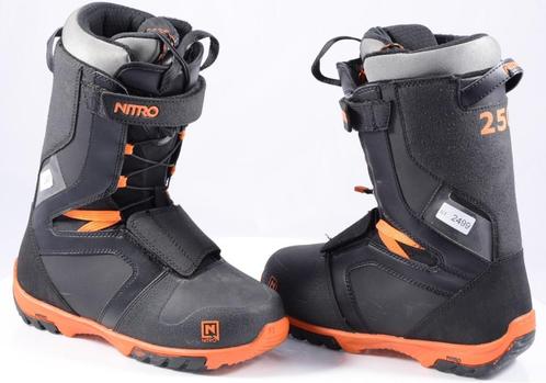 chaussures de snowboard NITRO AGENT QLS 2022, noir/orange 39, Sports & Fitness, Snowboard, Utilisé, Chaussures, Envoi