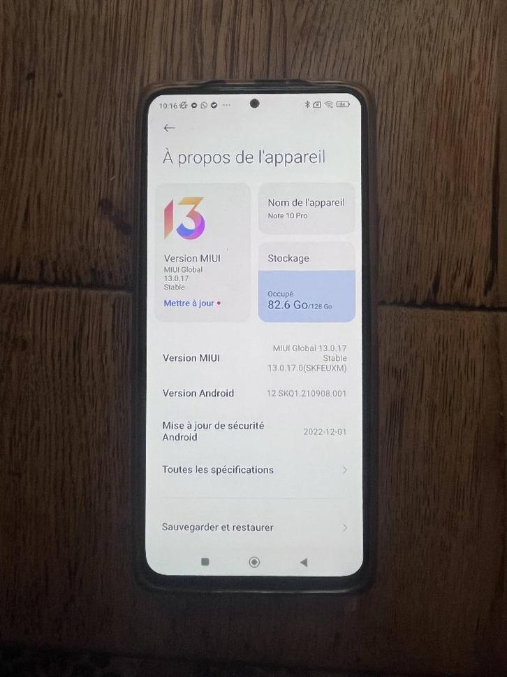 Redmi Note 10 Pro - 128 GB, Telecommunicatie, Mobiele telefoons | Overige merken, Zo goed als nieuw, Zonder simlock, Ophalen of Verzenden