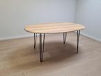 Eettafel eik op hairpinpoten, Huis en Inrichting, Tafels | Salontafels, Ophalen, Zo goed als nieuw