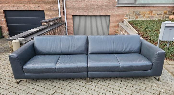 Strak lederen 4-zit, Huis en Inrichting, Zetels | Zetels, Ophalen