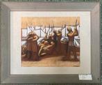 Jos Van Lancker - Vissers, Antiek en Kunst, Kunst | Schilderijen | Abstract, Ophalen