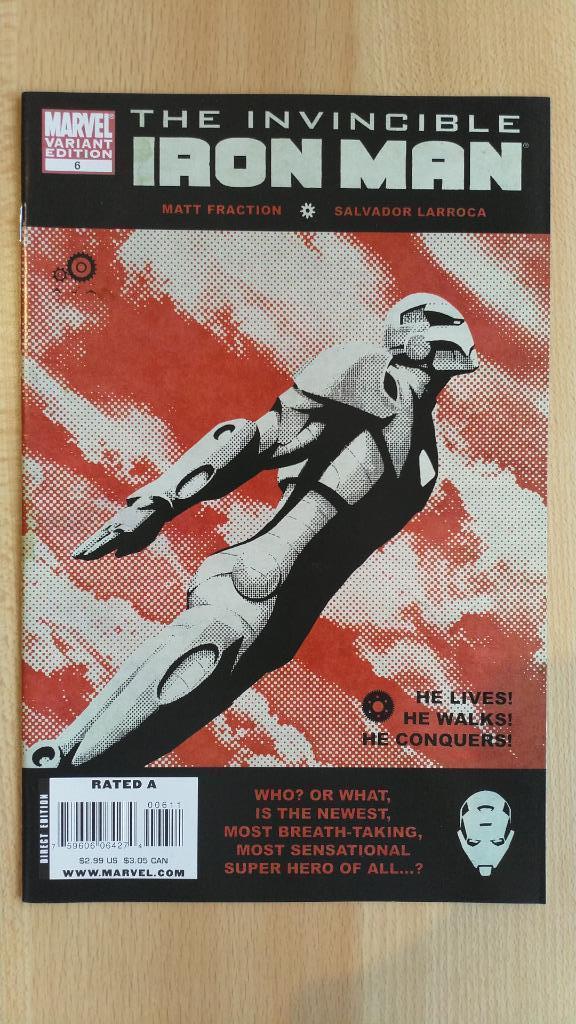 Marvel Comics - Invincible Iron Man # 6 Variant cover, Boeken, Strips | Comics, Gelezen, Eén comic, Amerika, Ophalen of Verzenden