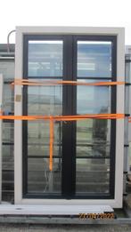 Pvc terrasraam met 2 vleugels en verdeling: 134x220- 3x glas, Ophalen, 120 tot 160 cm, Nieuw, 160 cm of meer