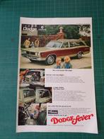 Dodge coronet 500 wagon - publicité papier - 1968, Collections, Marques & Objets publicitaires, Autres types, Utilisé, Enlèvement ou Envoi