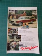 Dodge coronet 500 wagon - publicité papier - 1968, Ophalen of Verzenden, Gebruikt, Overige typen