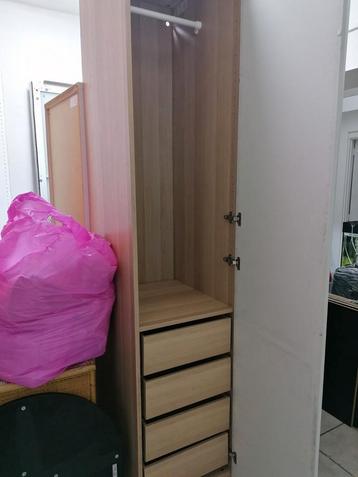 Pax Ikea kledingkast 50x58x236 cm eikenwitte deur 4 laden beschikbaar voor biedingen