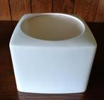 Wit vierkante stenen bloempot., Tuin en Terras, Bloempotten, Ophalen, Zo goed als nieuw