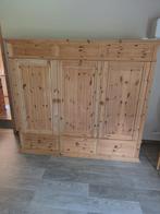 massief grenen kleerkast, Ophalen, Gebruikt, 150 tot 200 cm, Landelijk