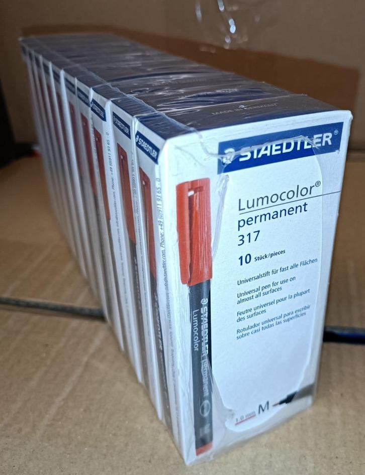Lot van 10 doosje van 10 stuks STAEDTLER Lumocolor permanent, Diversen, Schoolbenodigdheden, Nieuw, Ophalen