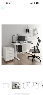 Elektrische stevige zit/sta bureau 160 x 80, Huis en Inrichting, Ophalen, Elektrisch, Zo goed als nieuw, Bureau