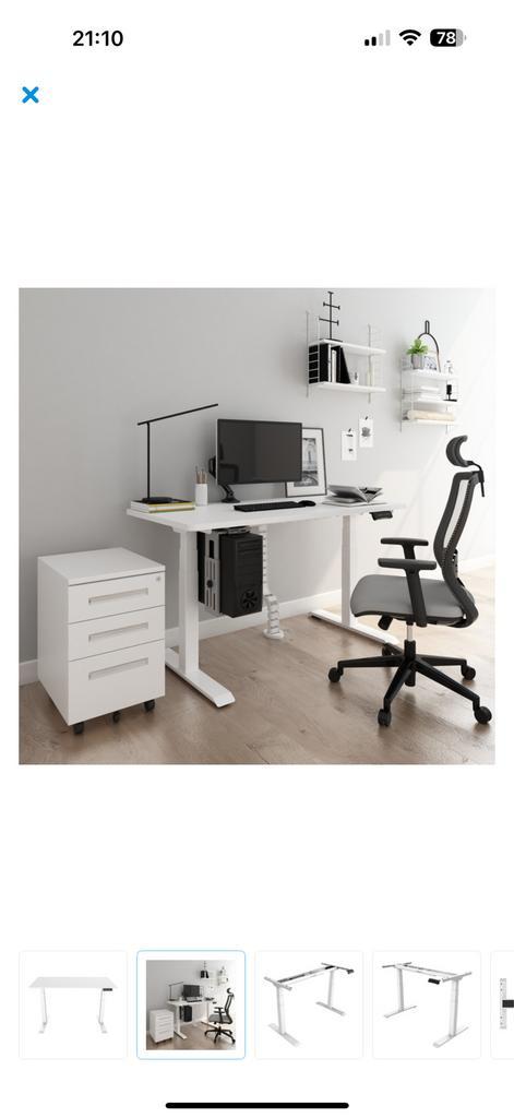 Elektrische stevige zit/sta bureau 160 x 80, Huis en Inrichting, Bureaus, Zo goed als nieuw, Bureau, Elektrisch, Ophalen