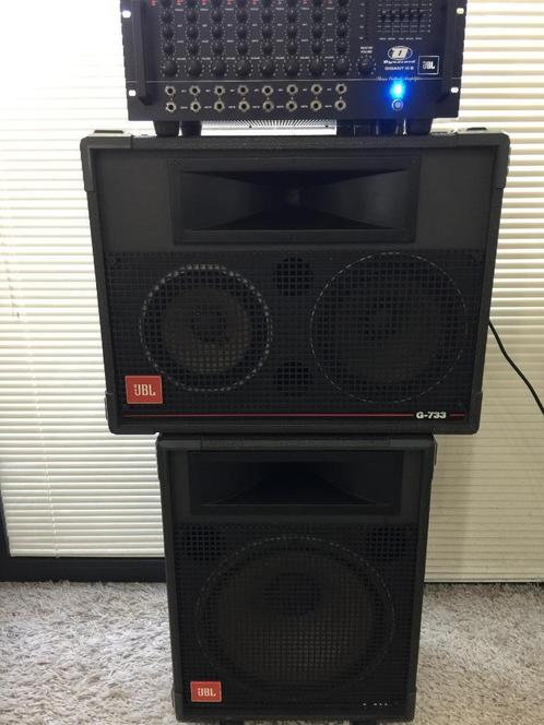 JBL G-733, G-734 luidsprekers en Dynacord Gigant versterker, Audio, Tv en Foto, Professionele apparaten, Ophalen