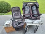Dubbele Buggy - kinderwagen met toebehoren, Ophalen, Gebruikt, Overige merken, Zonnekap