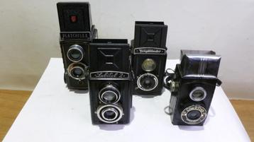 lot van 4 vintage twin lens reflex camera's. beschikbaar voor biedingen