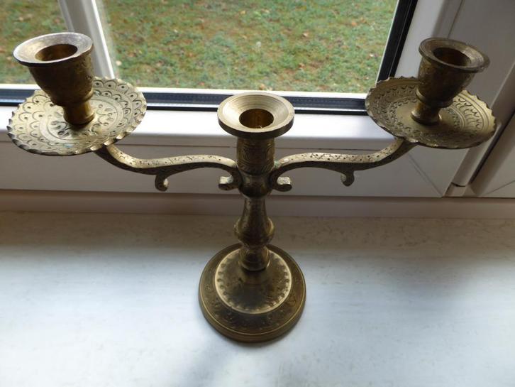 2 koperen kandelaars, Antiek en Kunst, Antiek | Kandelaars, Ophalen of Verzenden