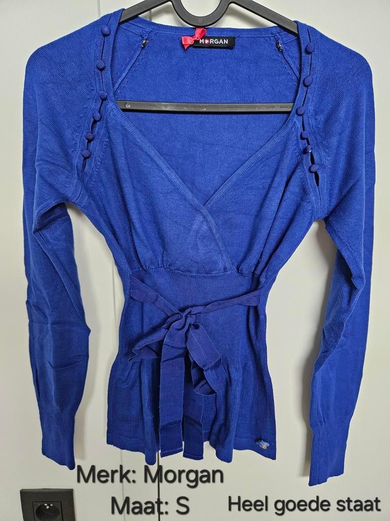 Blauwe trui Morgan, Blauw, Zo goed als nieuw, Maat 36 (S), Morgan